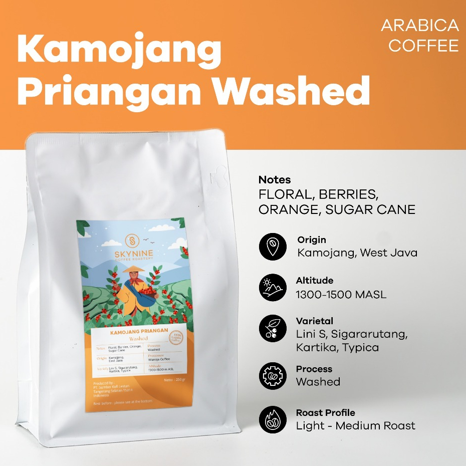 KOPI ARABIKA KAMOJANG PRIANGAN WASHED ROASTED BEANS