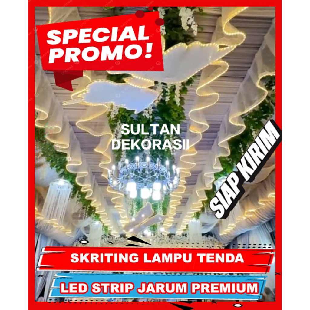 skriting lampu dekorasi tenda