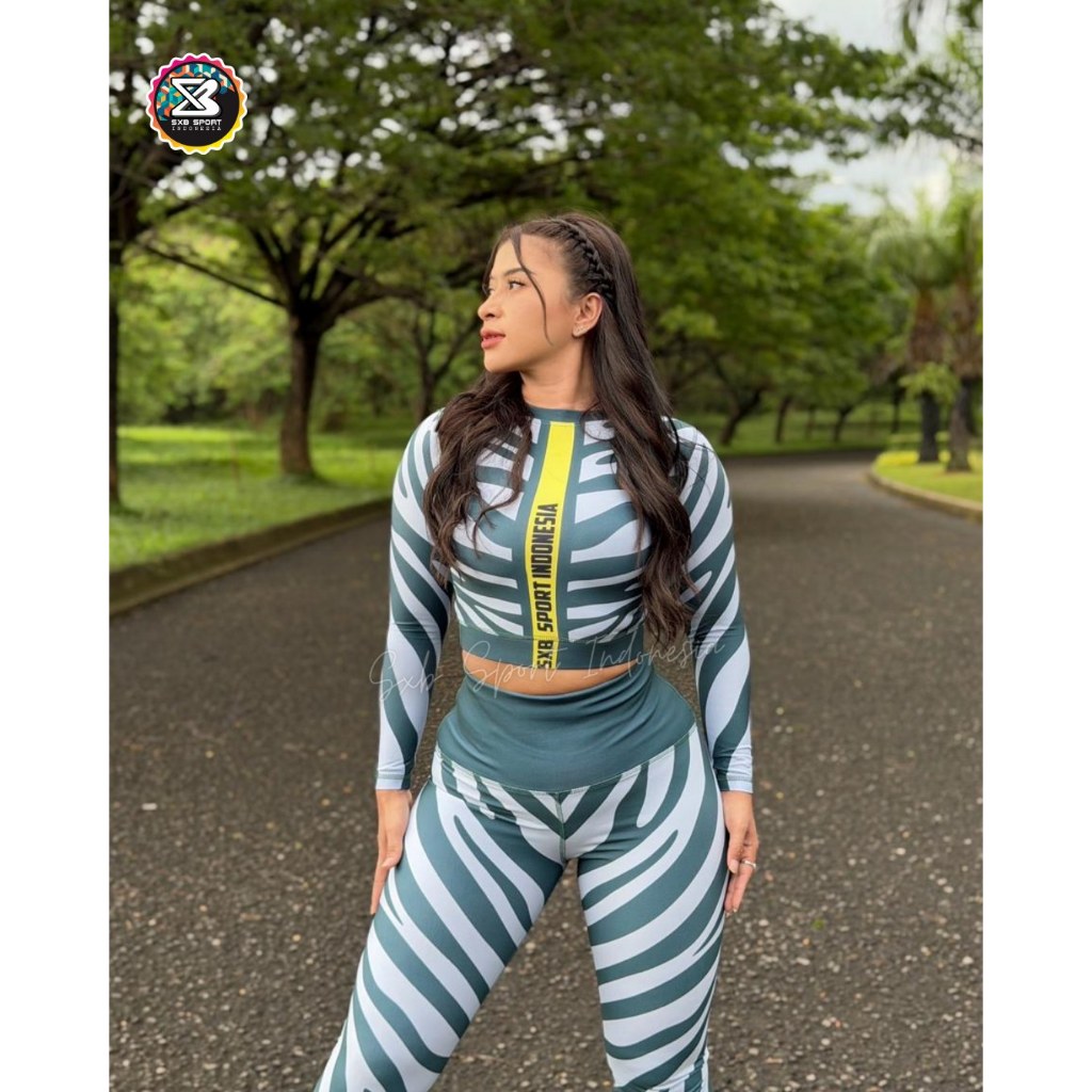 SXB SPORT LINE CROSS ONE LONGSLEEVE CROP AND LEGGING