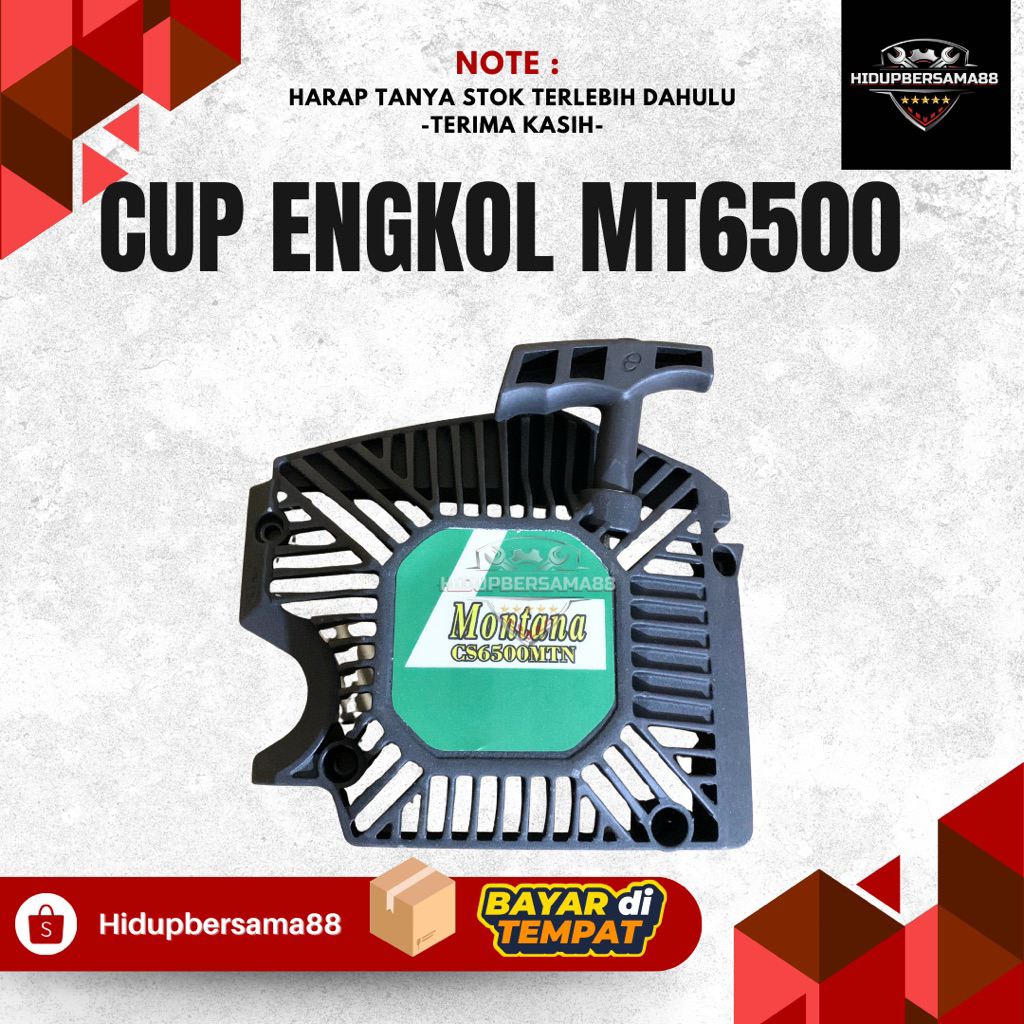 CUP ENGKOL MT6500 MONTANA - Recoil Starter Engkol Starter Tarikan Star Kap Starter Chaisaw senso sin