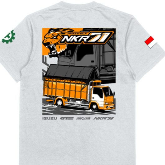 KAOS TRUK ISUZU ELF NKR71 | KAOS TRUK ELF KATUN COMBED 24S TEBAL BISA COD
