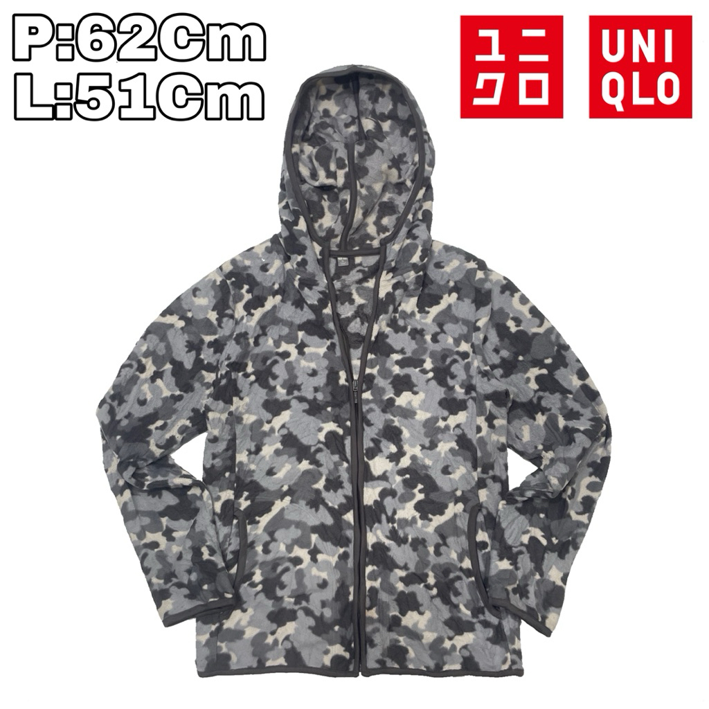 J107 Jaket Outdoor Fleece Hoodie Sherpa Polar Inner Uniqlo CamoBulu Musim Dingin Winter Hiking Penda