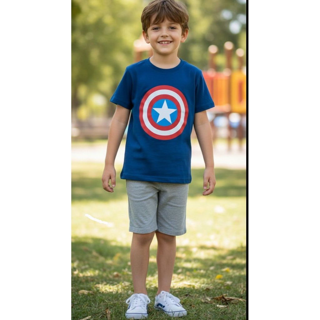 Kaos Anak Marvel Captain America Preloved