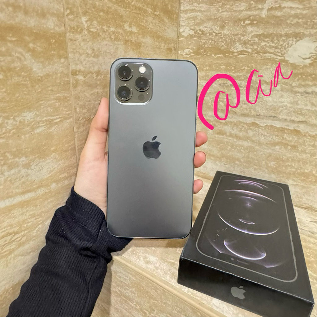 iphone 12 pro max 265gb grey ex inter second preloved