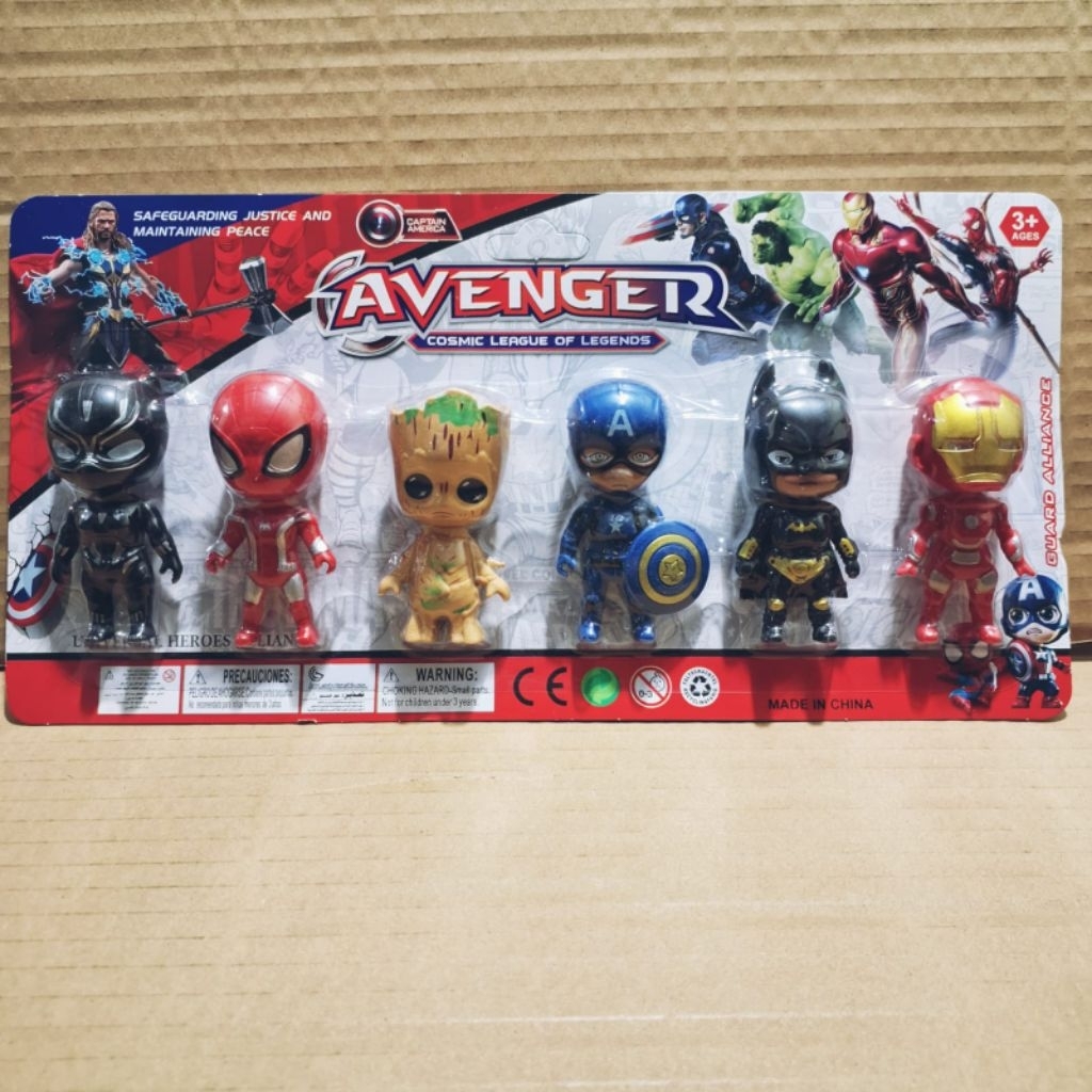 AVENGER ISI 6 PCS ACTION FIGURE CHIBI COSMIC LEAGUE OF LEGENDS