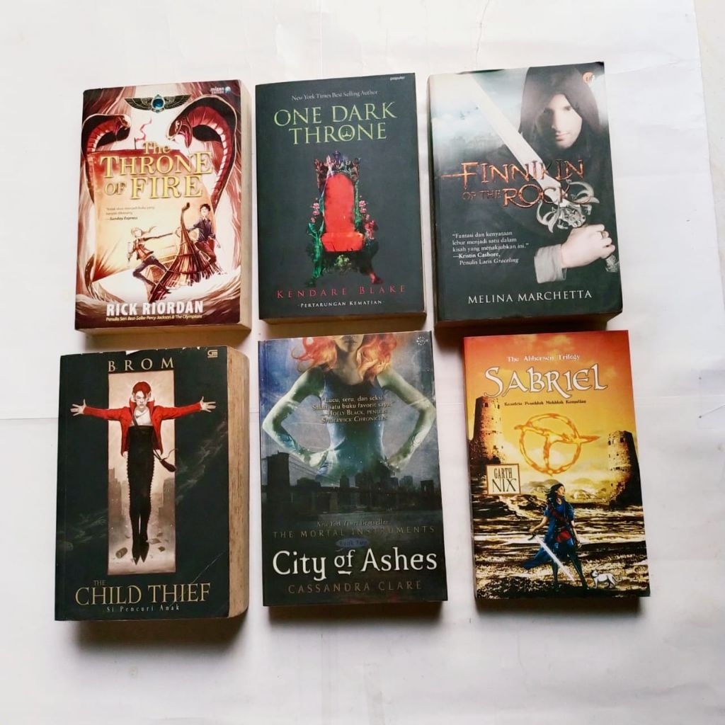 Buku Novel Fiksi, THE THRONE OF FIRE, ONE DARK THRONE, FINNIKIN OF THE ROCK, THE CHILD THIEF, MORTAL