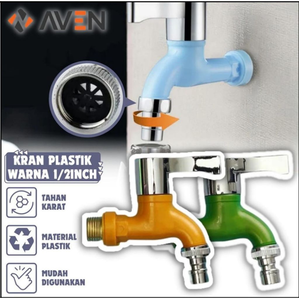 Kran air pvc kran plastik 1/2 inch water tap