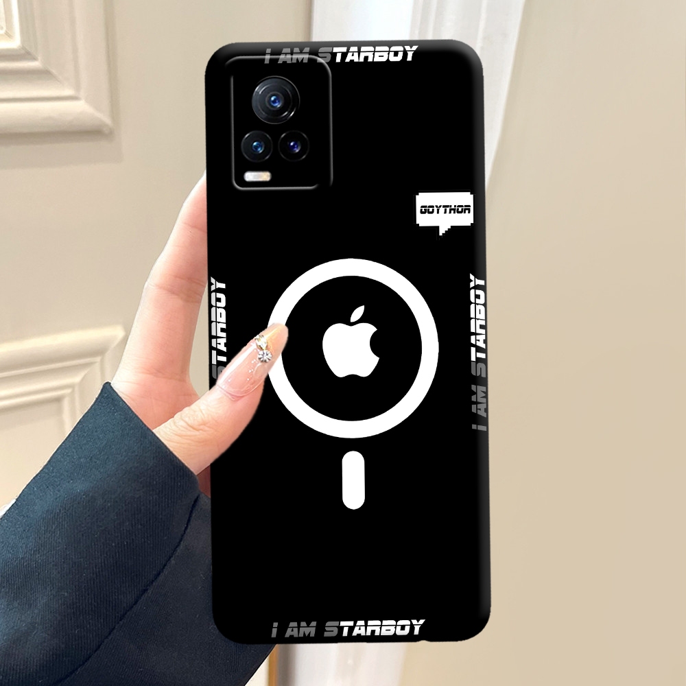 Premium Casing Hp Untuk VIVO V21 Desain MAGSAFE RING IPHONE - Case Silikon Softcase Trendi untuk Pon