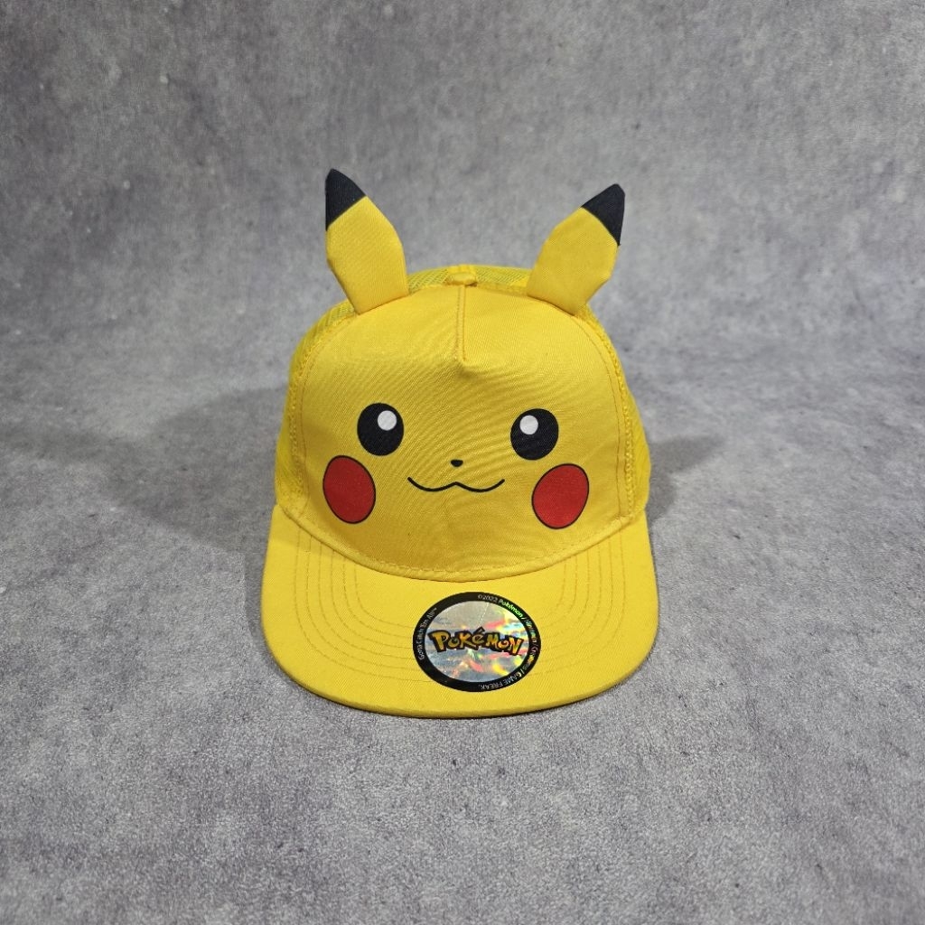 TOPI CHARACTER PIKACHU SNAPBACK HATS OFFICIAL H&M X POKEMON