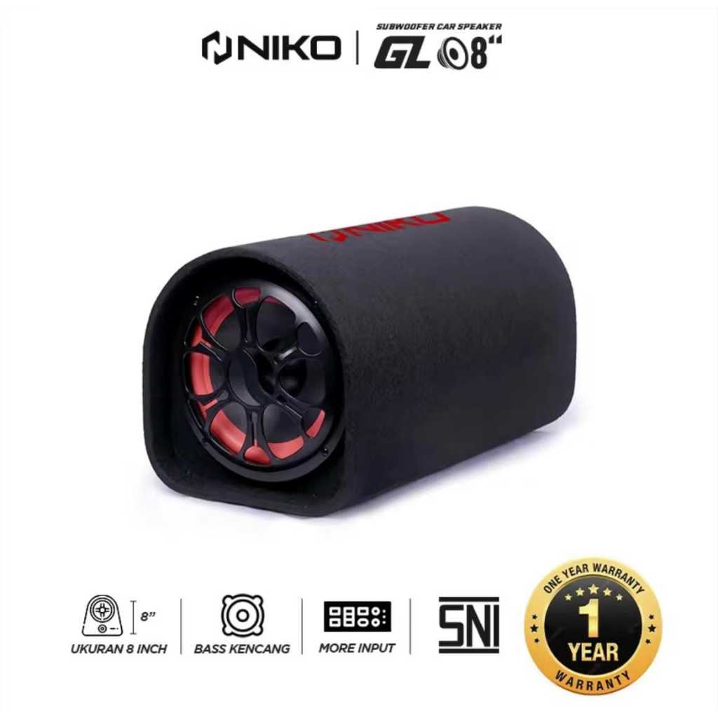 SPEAKER NIKO GL-8  UKURAN 8 INCH / SPEAKER BLUETOOTH KARAOKE MULTIFUNGSI SPEAKER TABUNG SUPER BASS