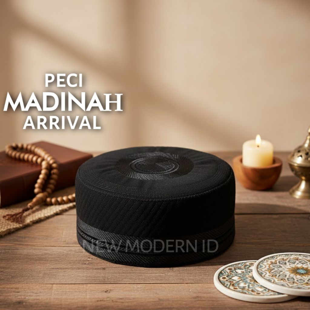 PECI MADINAH PUTIH MOTIF BORDIR KOPIAH PUTIH HAJI PECI BUGIS BORDIR PECI UMROH DEWASA