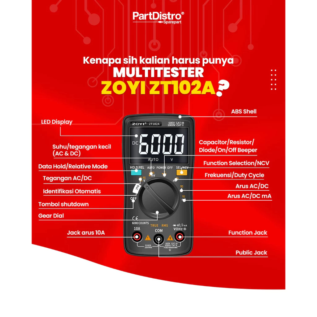 MULTITESTER ZOYI ZT102A