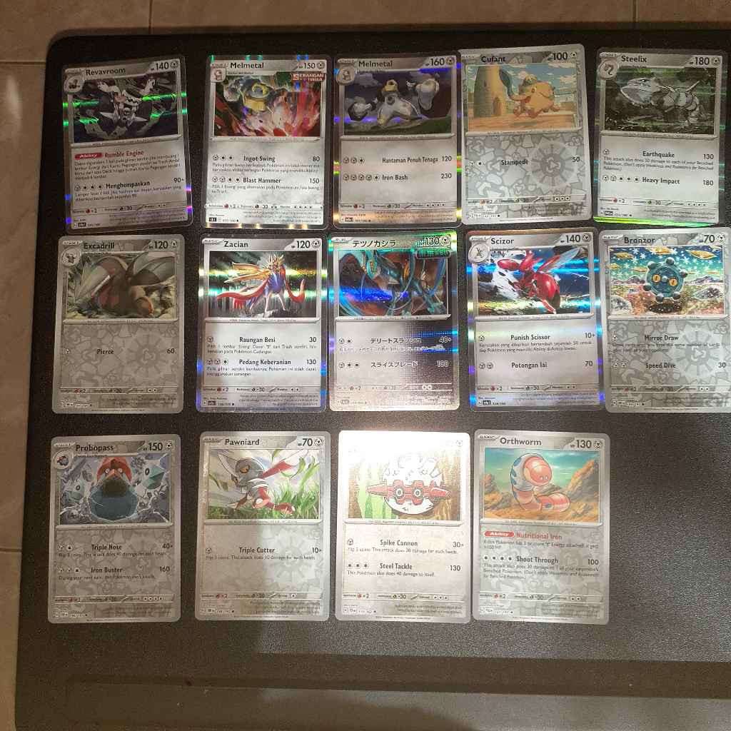 [Metal Element Foil] Pokemon TCG Trading Card Game Bahasa ID/JP/KR/CN/EN Revavroom Melmetal Cufat St
