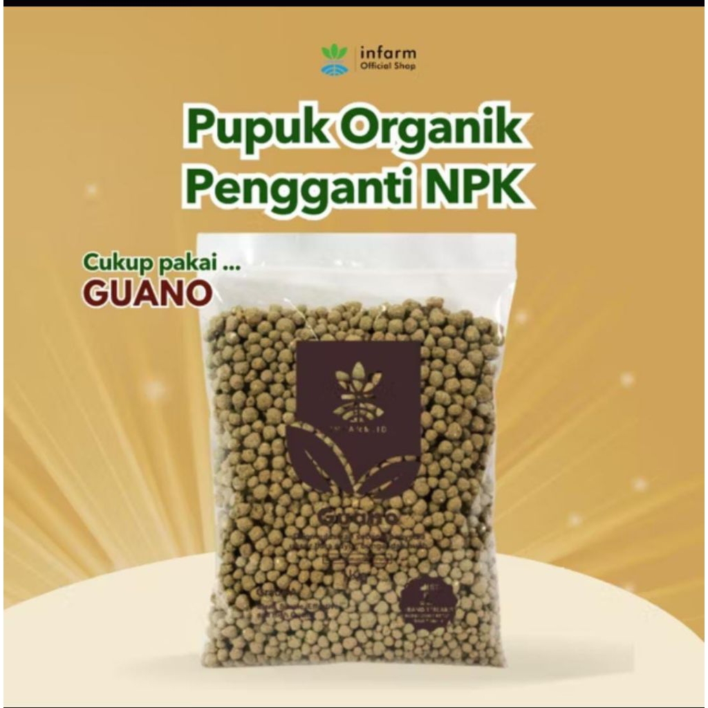 Infarm Pupuk Guano 1kg Kohe Kelelawar