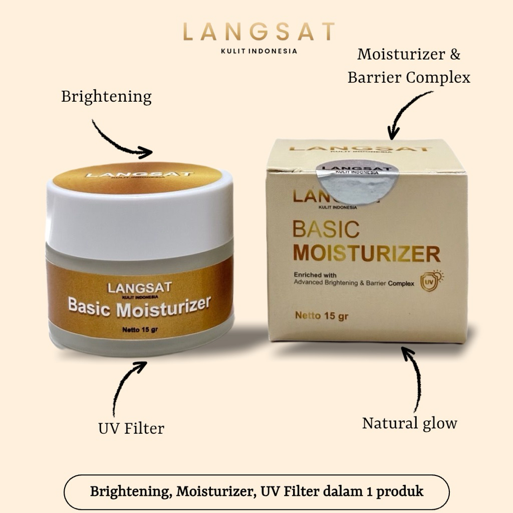 Basic Moisturizer By LANGSAT KULIT INDONESIA Buy 1 Free 1 Emas Mini Small Gold 0,001 g