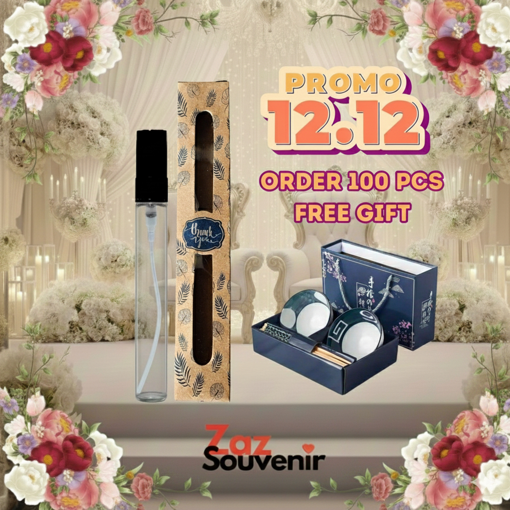 Souvenir Parfum 10ml + Box Karton  | Cocok Untuk Acara Pernikahan, Sunatan, Seminar, Ulang Tahun