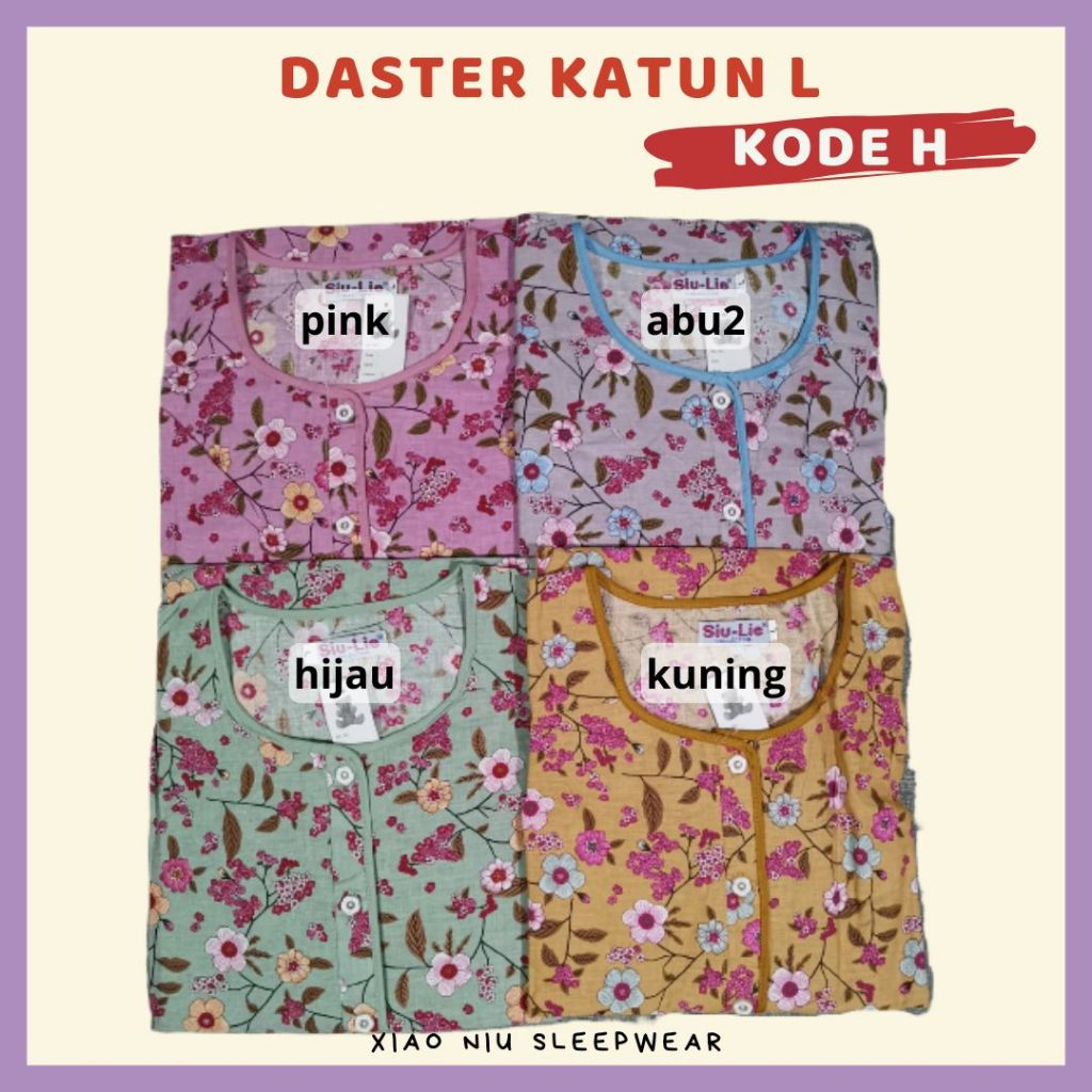 Daster Katun Busui Siu Lie Size L / Daster Jumbo