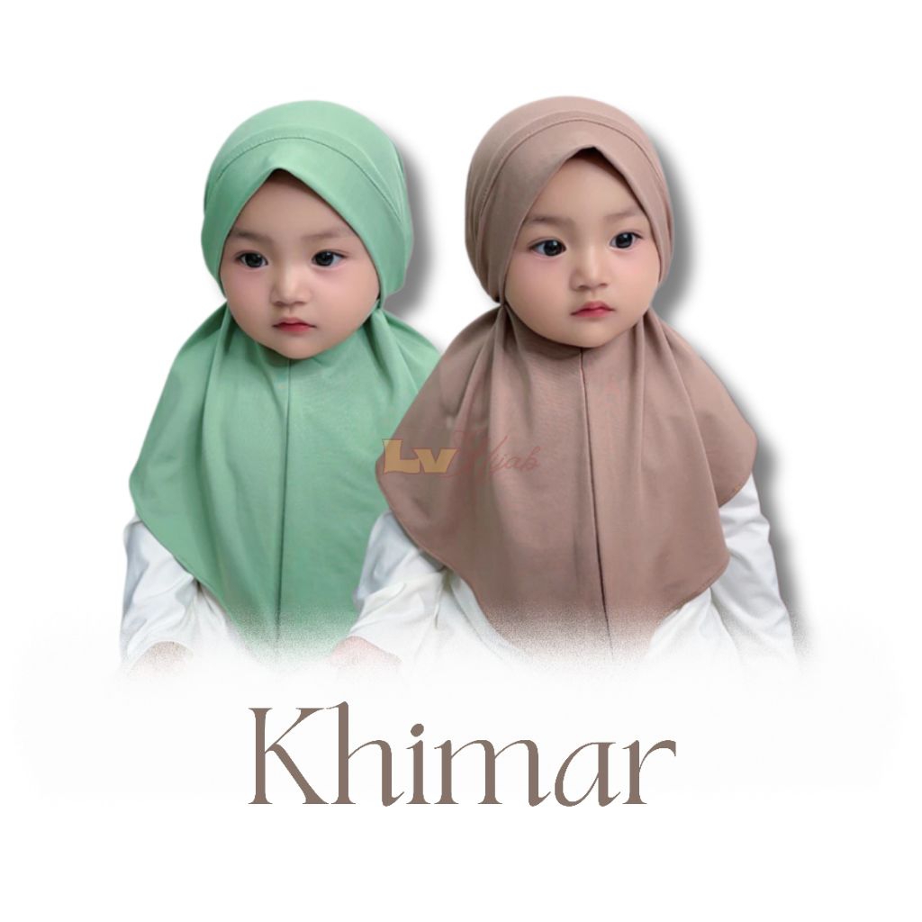 French Khimar Anak 1–3 Tahun | Hijab Instan Anak Jersey Lembut 4 - 8 tahun | Kerudung Bergo French K