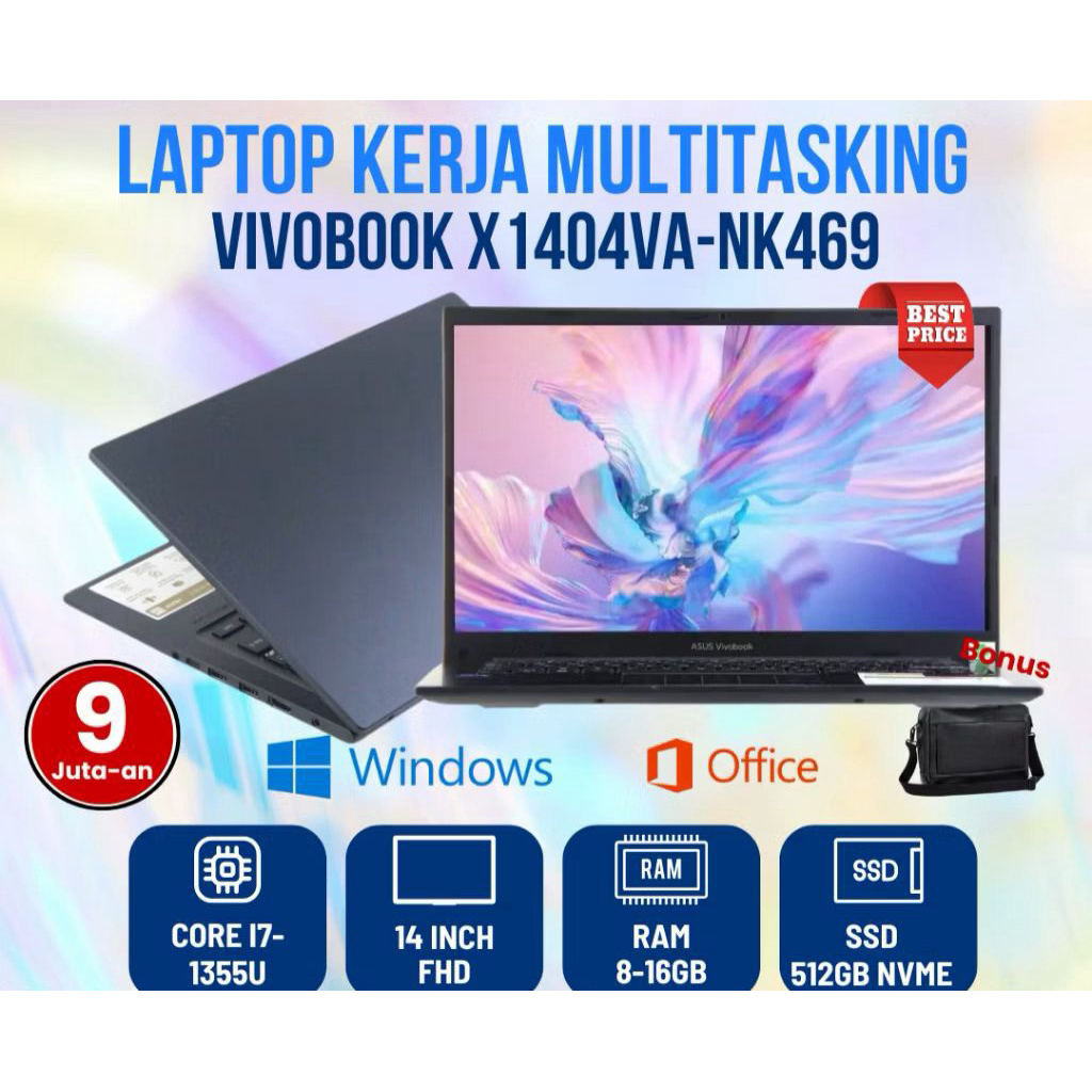 ASUS VIVOBOOK 14 X1404VA INTEL i7 1355U 16GB 512SSD