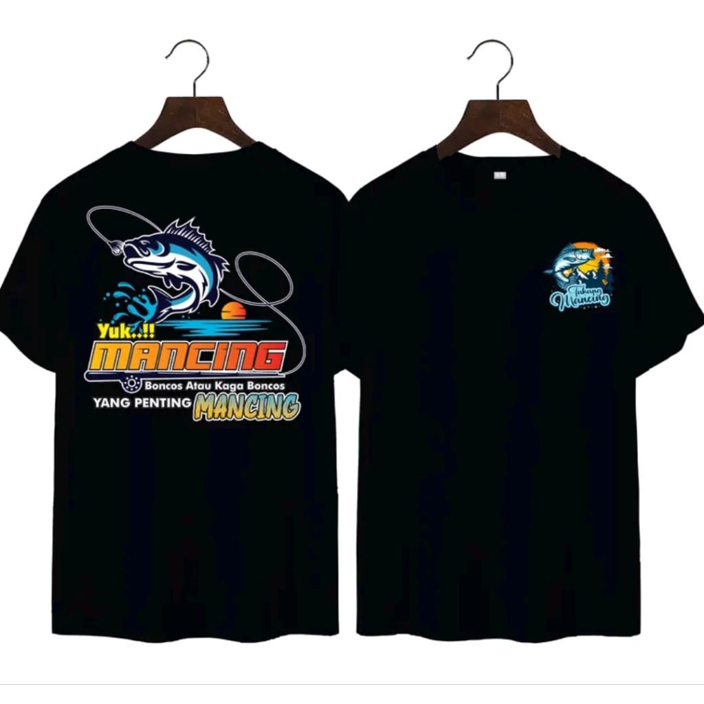 Kaos Tukang Mancing Yuk Mancing Kaos Distro Unisex Pria Wanita Free Nama