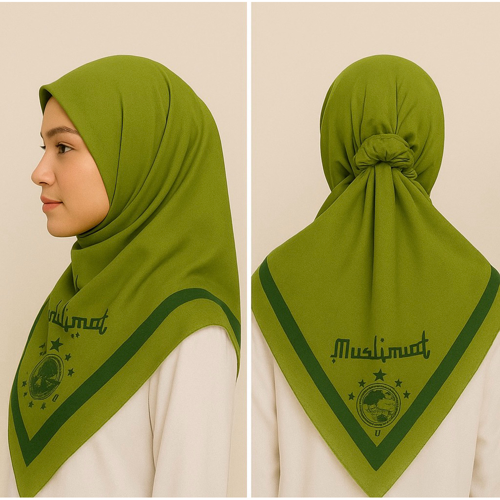 HIJAB SEGI EMPAT MOTIF MUSLIMAT NU