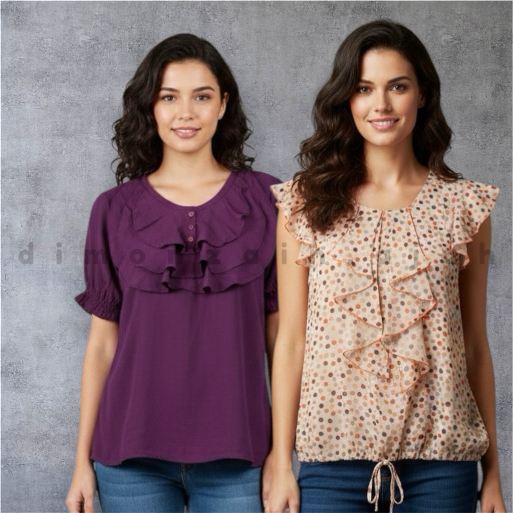 Blus Sifon - Chiffon Blouse - Preloved