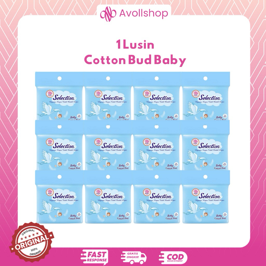 Selection Cotton Bud Baby Lusinan / Korek Kupinh Perawatan Telinga