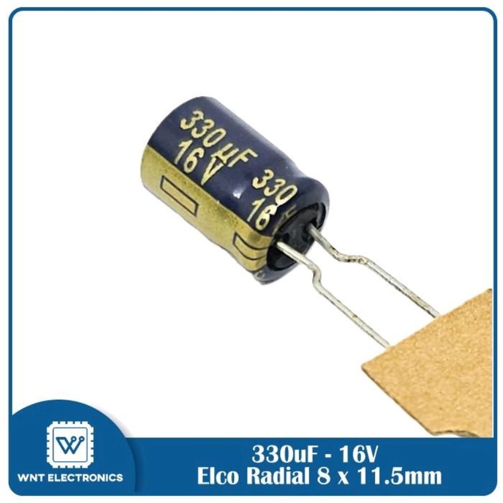 Capasitor Elco 330uf 16v 330uf16v 330 uf 16 v