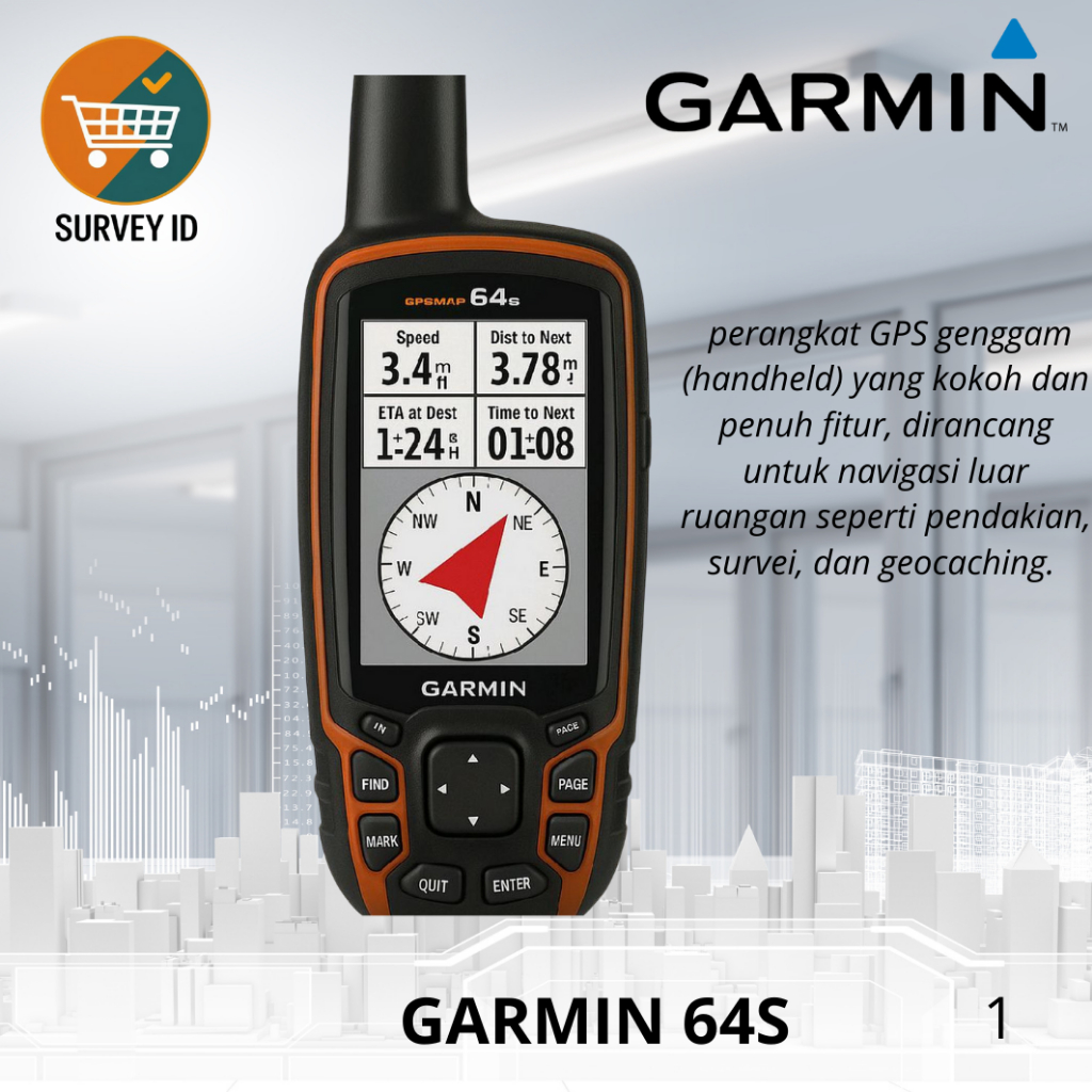 GPS GARMIN 64S BARU MURAH