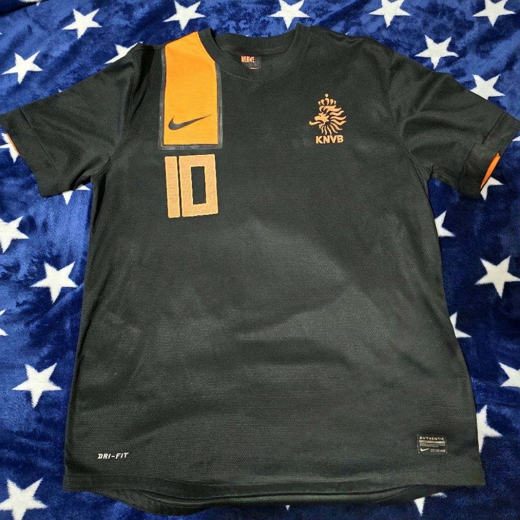 Jersey Original Belanda Netherlands Holland Away 2012 Sneijder #10
