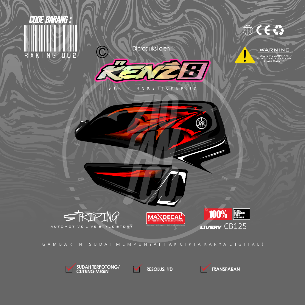 striping rx king 2005 striping rx king custom transparan