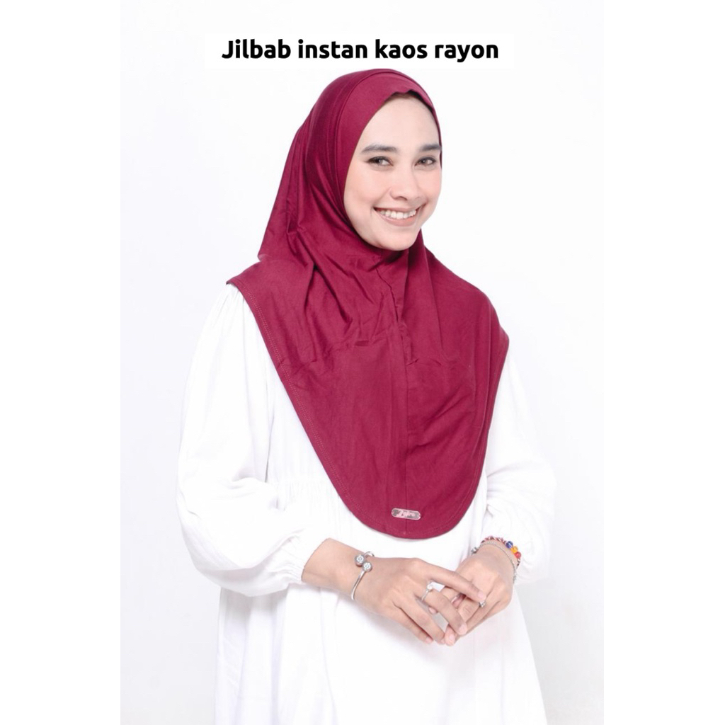Jilbab instan bergo kaos rayon - Bergo instan kaos rayon premium