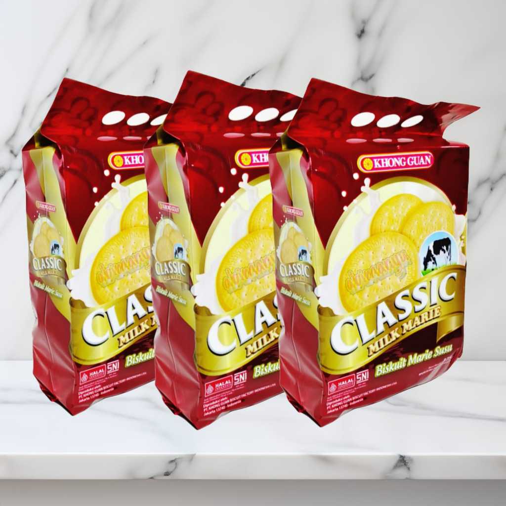 biskuit marie classic khong guan 375gr - biskuit khong guan mari susu