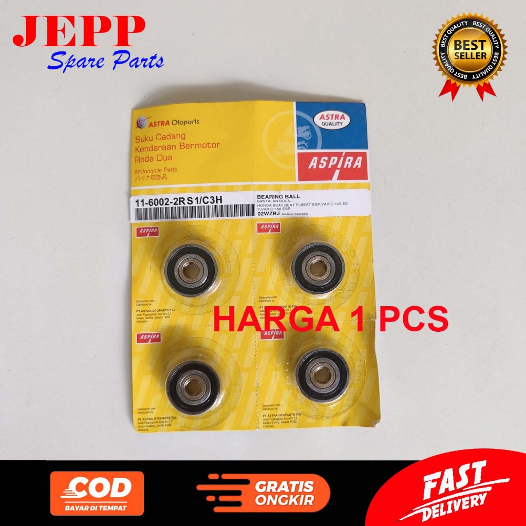 ASTRA OTOPARTS ASPIRA BEARING BALL / BANTALAN BOLA ASPIRA ASTRA OTOPARTS 6002/10
