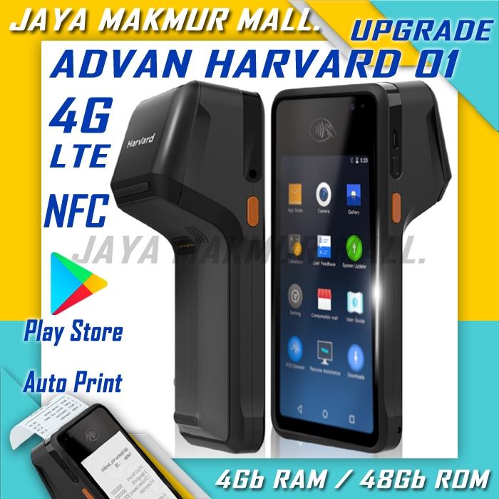 Mesin Kasir Android ADVAN HARVAD 01 4G LTE 2Gb Ram/16Gb Rom | 4Gb Ram/48Gb Rom (Upgrade) Play Store 