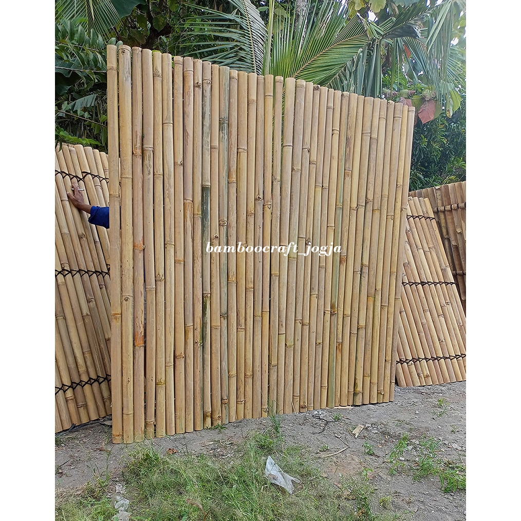 pagar bambu apus utuh 200 x 200 cm
