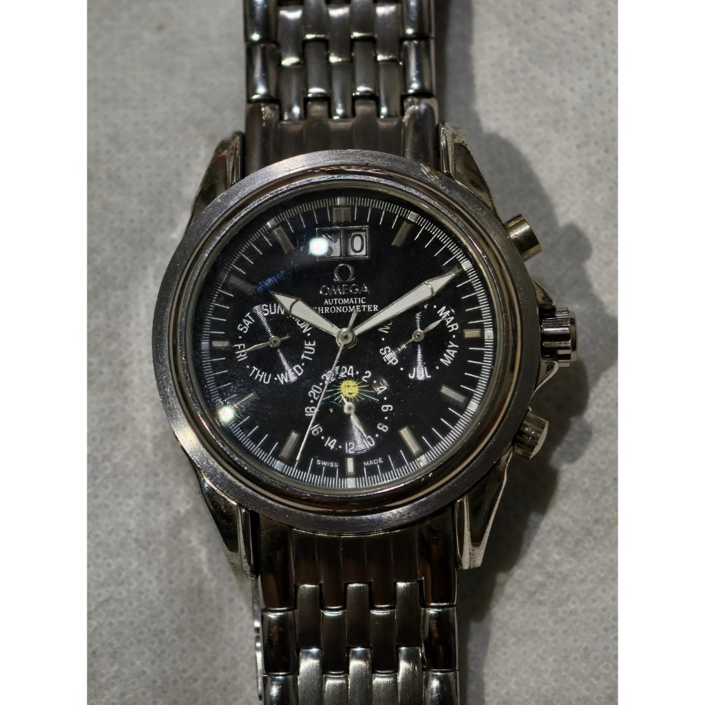 Jam Tangan Omega DeVille Co-Axial Chronograph Steel Mens Watch
