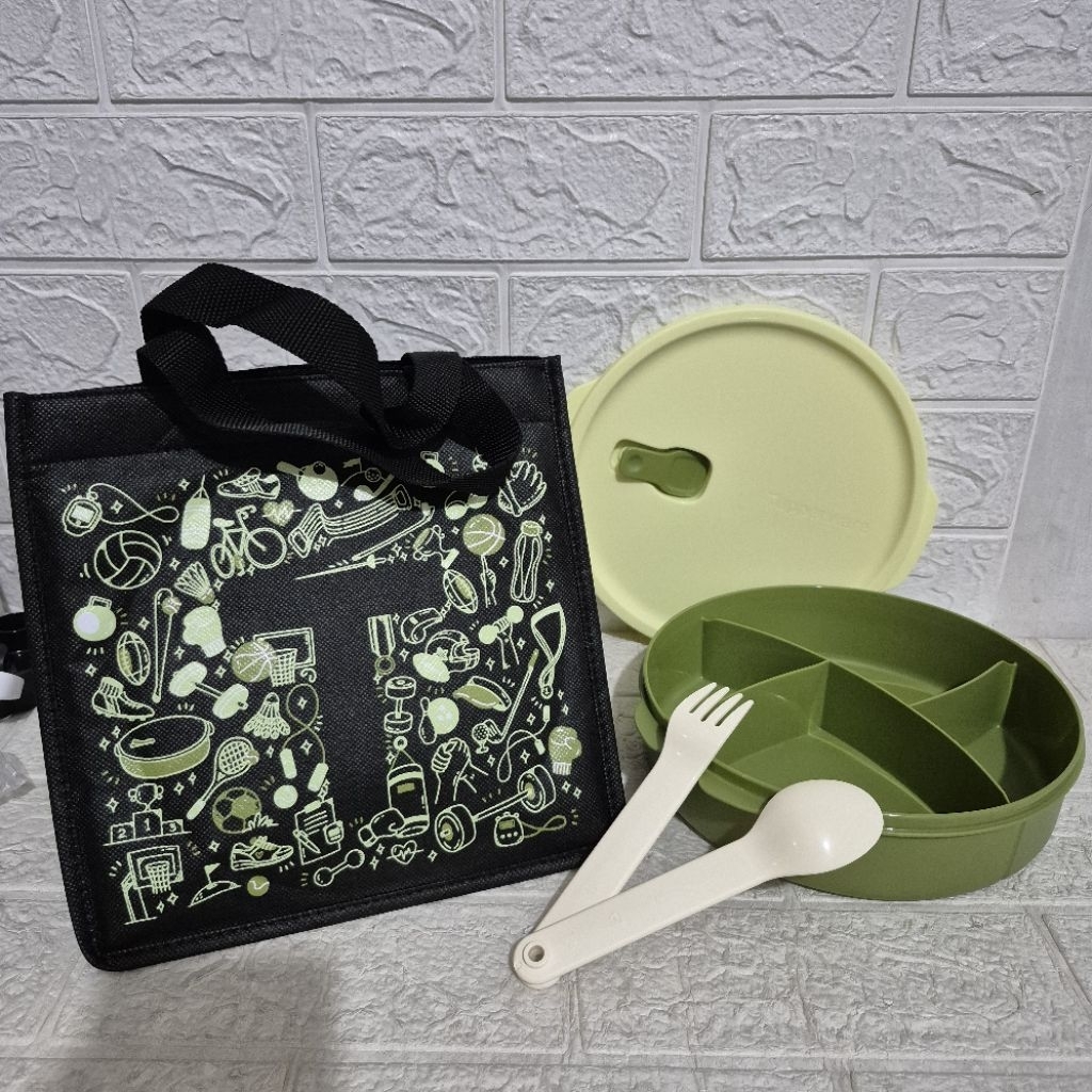 Tempat makan Tupperware Cosmo flower Tupperware Lunch Set, fit to go tempat makan dewasa