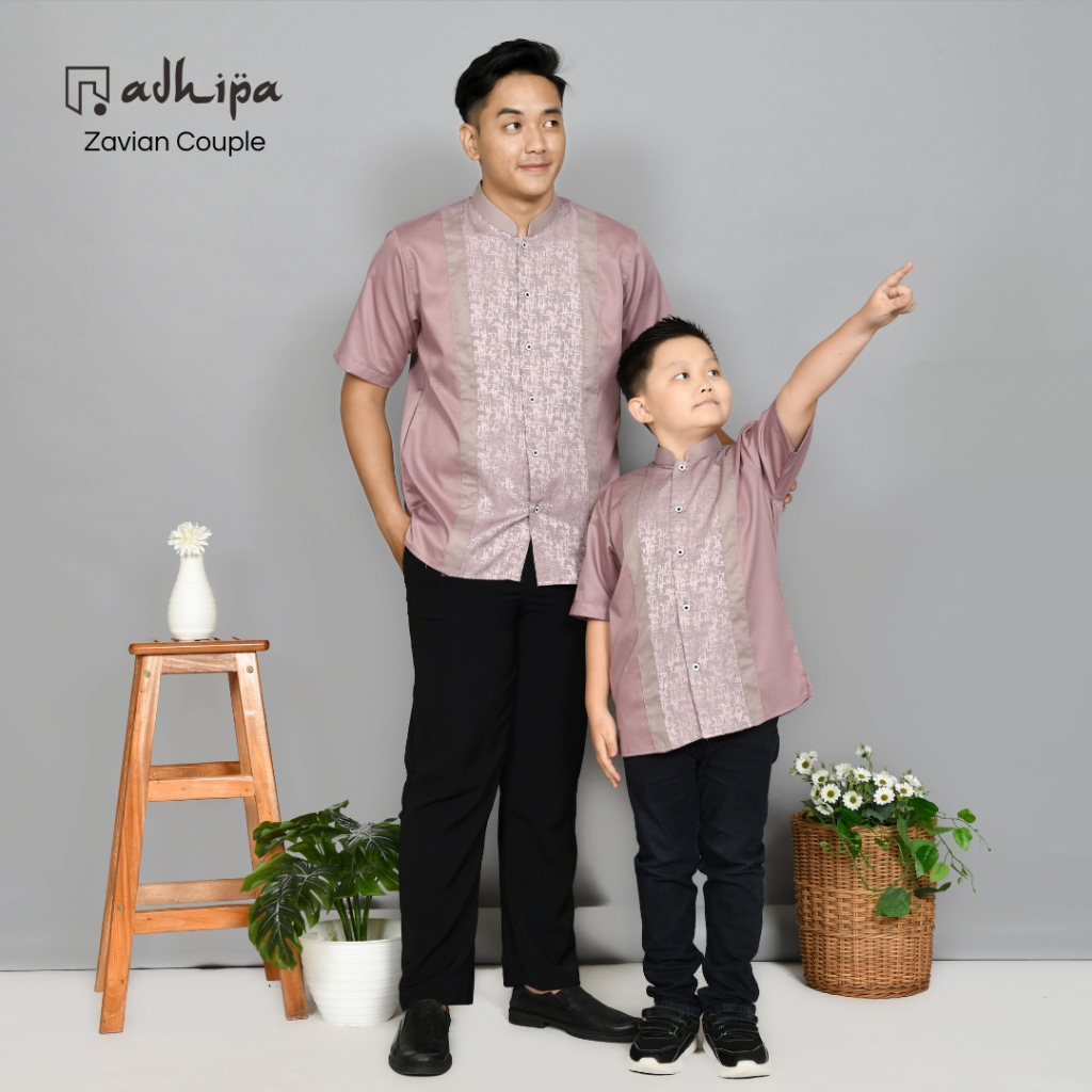 Adhipa Zavian Koko Couple Ayah Anak warna Ungu Lavender Lilac