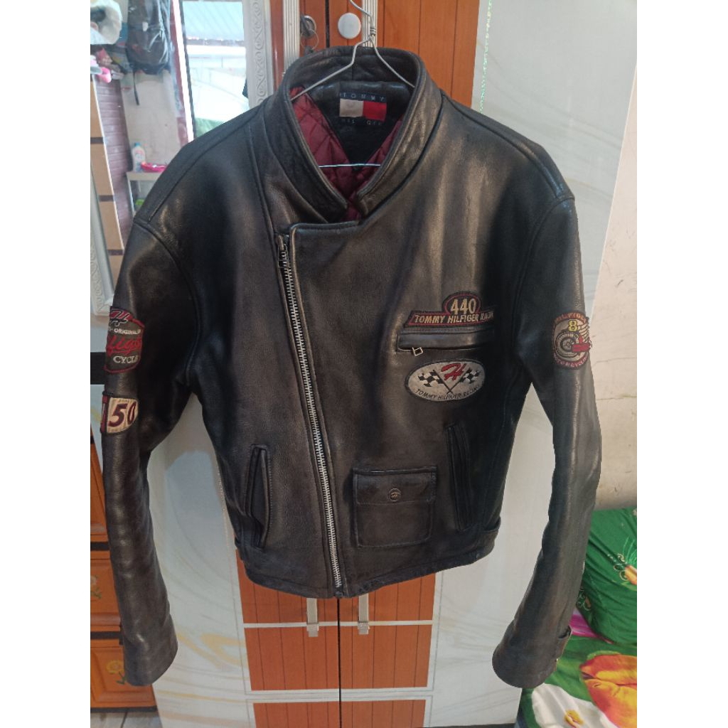 jaket kulit second original bahan sangat tebal, Cocok buat yang suka touring