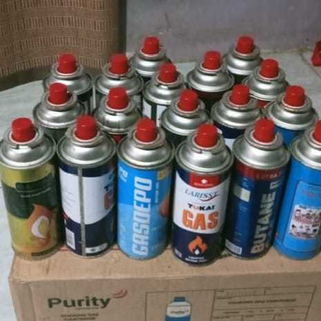 Gas kaleng portable kompor mini pilihan masih layak pakai kondisi 85% masih bagus.