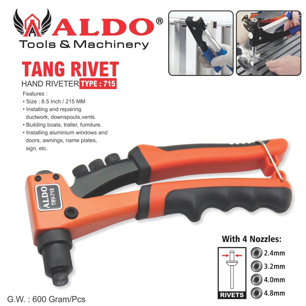 TANG RIVET 715 / ONE HAND RIVETER / HAND RIVET / TANG RIFET MERK ALDO