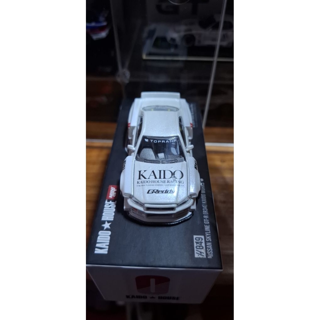 MINIG GT KAIDO HOUSE R34 BUILDING PUTIH DAN UNGU  UNSEALED MULUS