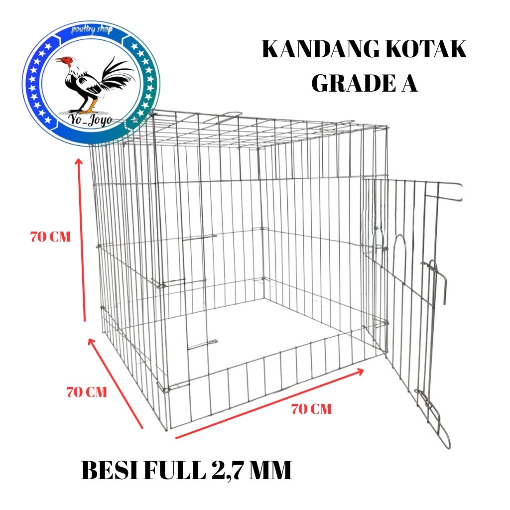 New KANDANG/KURUNGAN AYAM GALVANIS KOTAK 70X70X70 CM