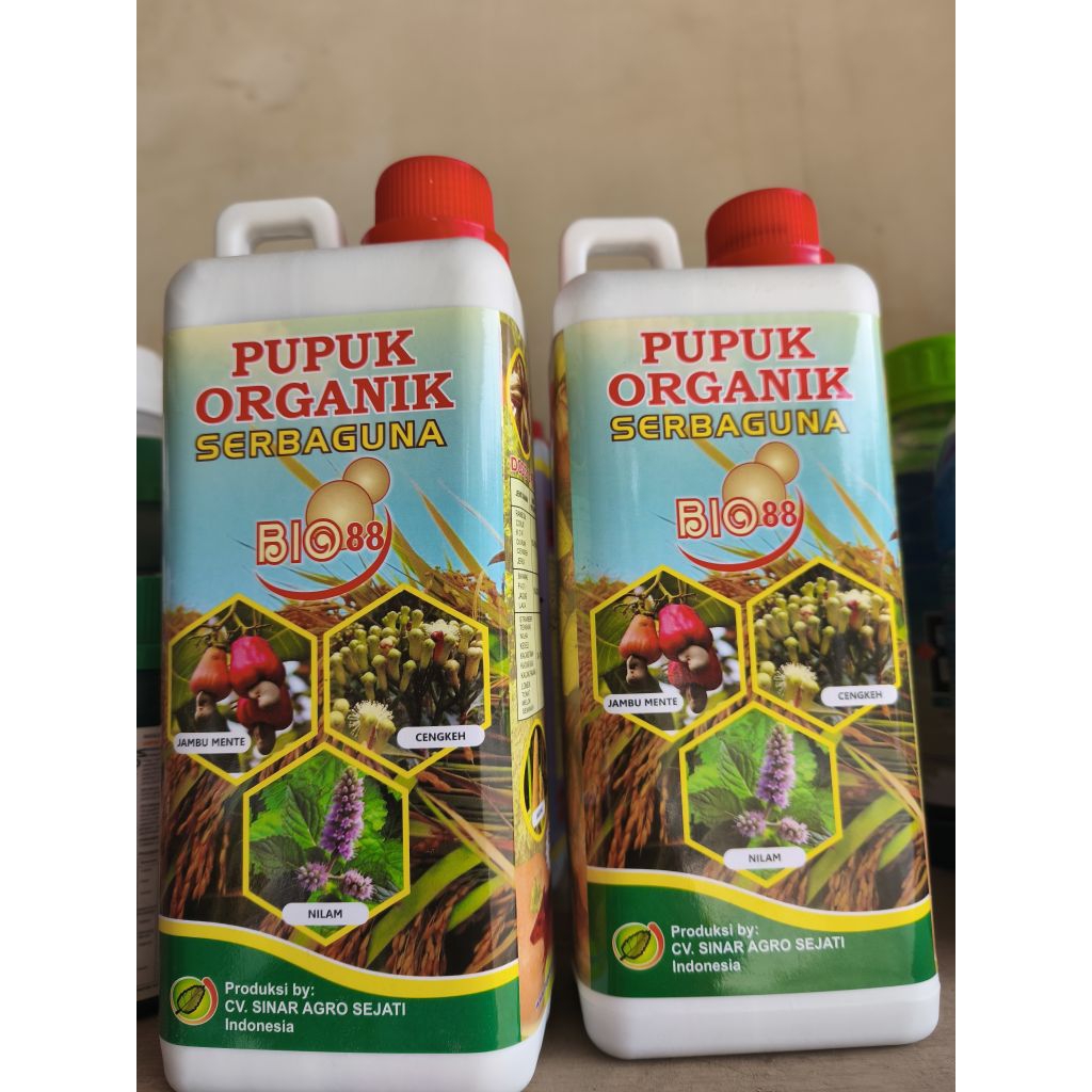 PUPUK ORGANIK SERBAGUNA + PUPUK PERANGSANG DAN PENGUSIR TIKUS BIO 88 KEMASAN 1 LTR