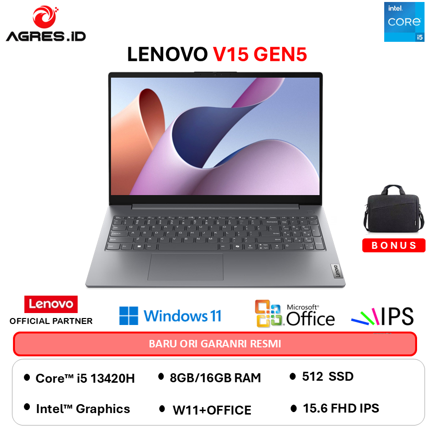 LENOVO V15 GEN5 INTEL CORE I5 13420H - RAM 16GB 512GB W11+OHS 15.6FHD IPS -8PID
