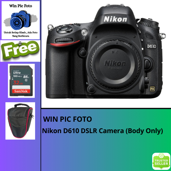 Nikon D610 DSLR Camera (Body Only) / kamera d610 bo / d610