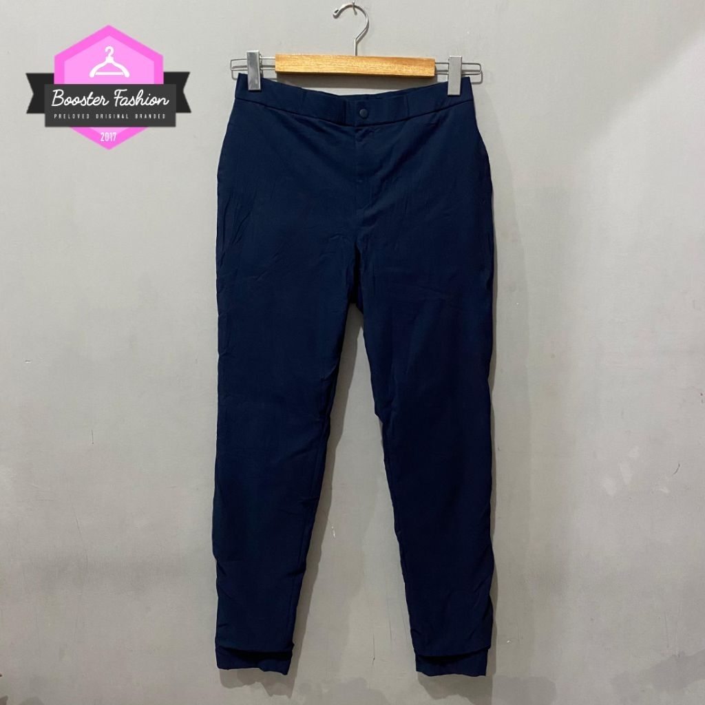 LONG PANTS HEATTECH UNIQLO WARM LINED ORI DEEP NAVY SIZE 31-32