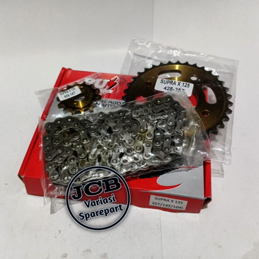 gear set Supra 125 428h 35t/gear set Rui Supra 125 428h 35t