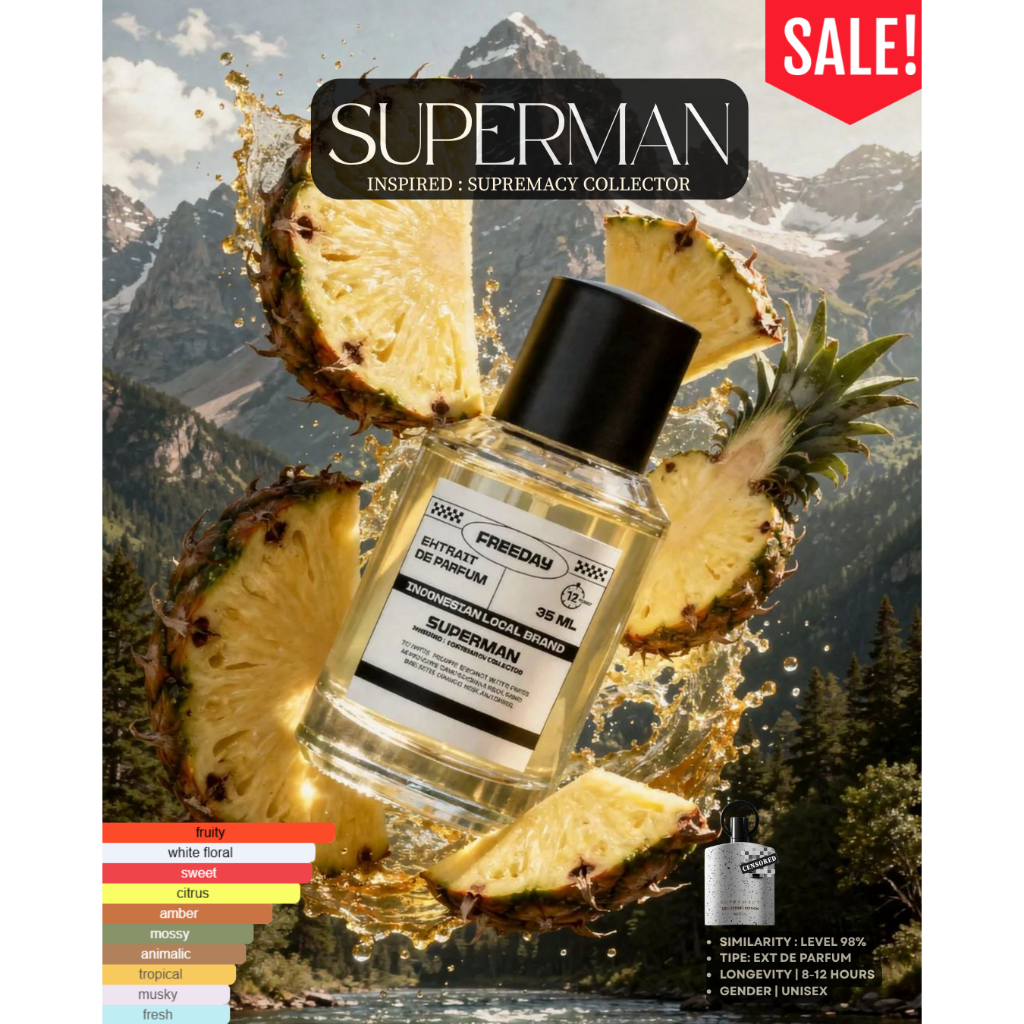FREEDAY SCE SUPERMACY EXTRAIT DE PARFUM Pria dan Wanita Special Bundling 35ml 3pcs Parfume Unisex